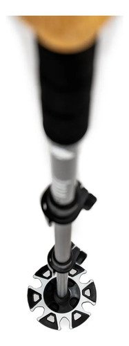 Baston Lanin De Aluminio Para Trekking Ski Ombak Telescopico Color Negro